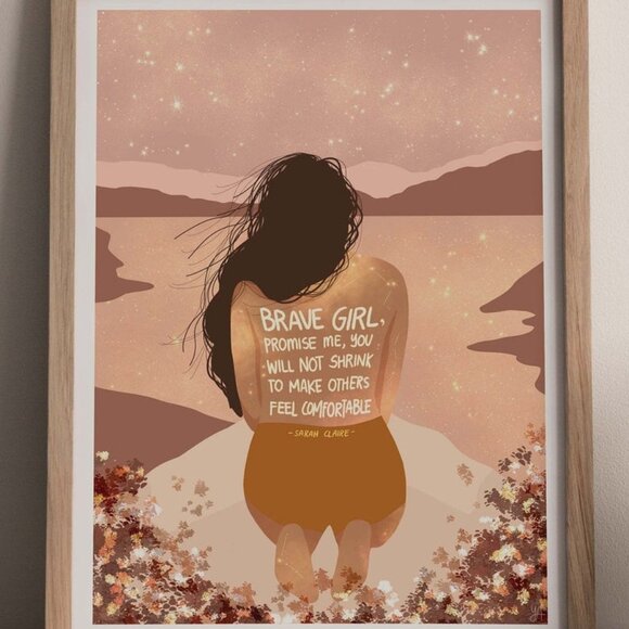 Brave Girl Art Print - Picture 2 of 3